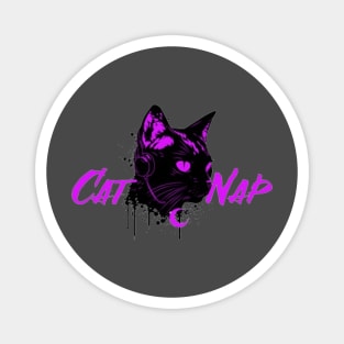 Cat Nap Moon Magnet